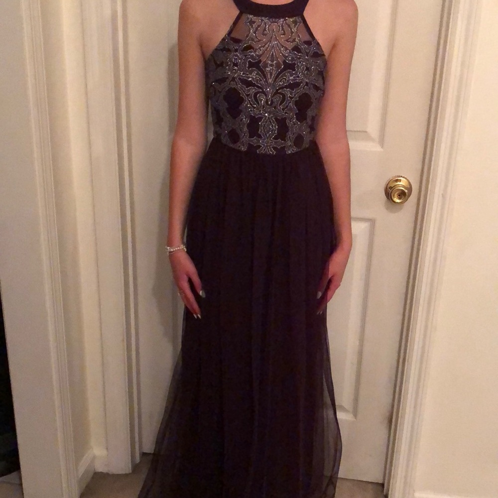 Plum sparkle gown